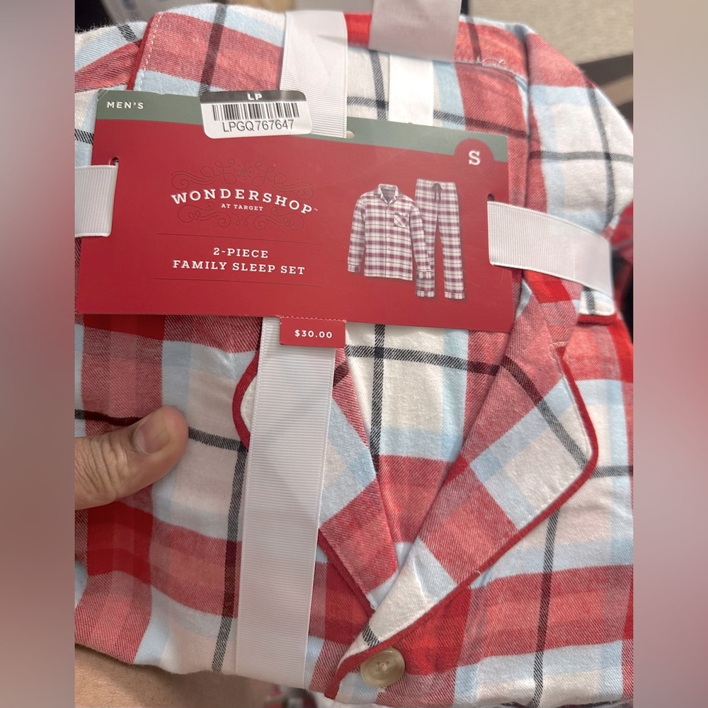Wondershop Red and Blue Plaid Sleep Set